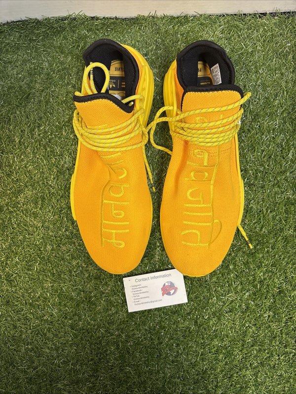 Size 13.5   Men's Pharrell x adidas NMD Human Race Yellow0