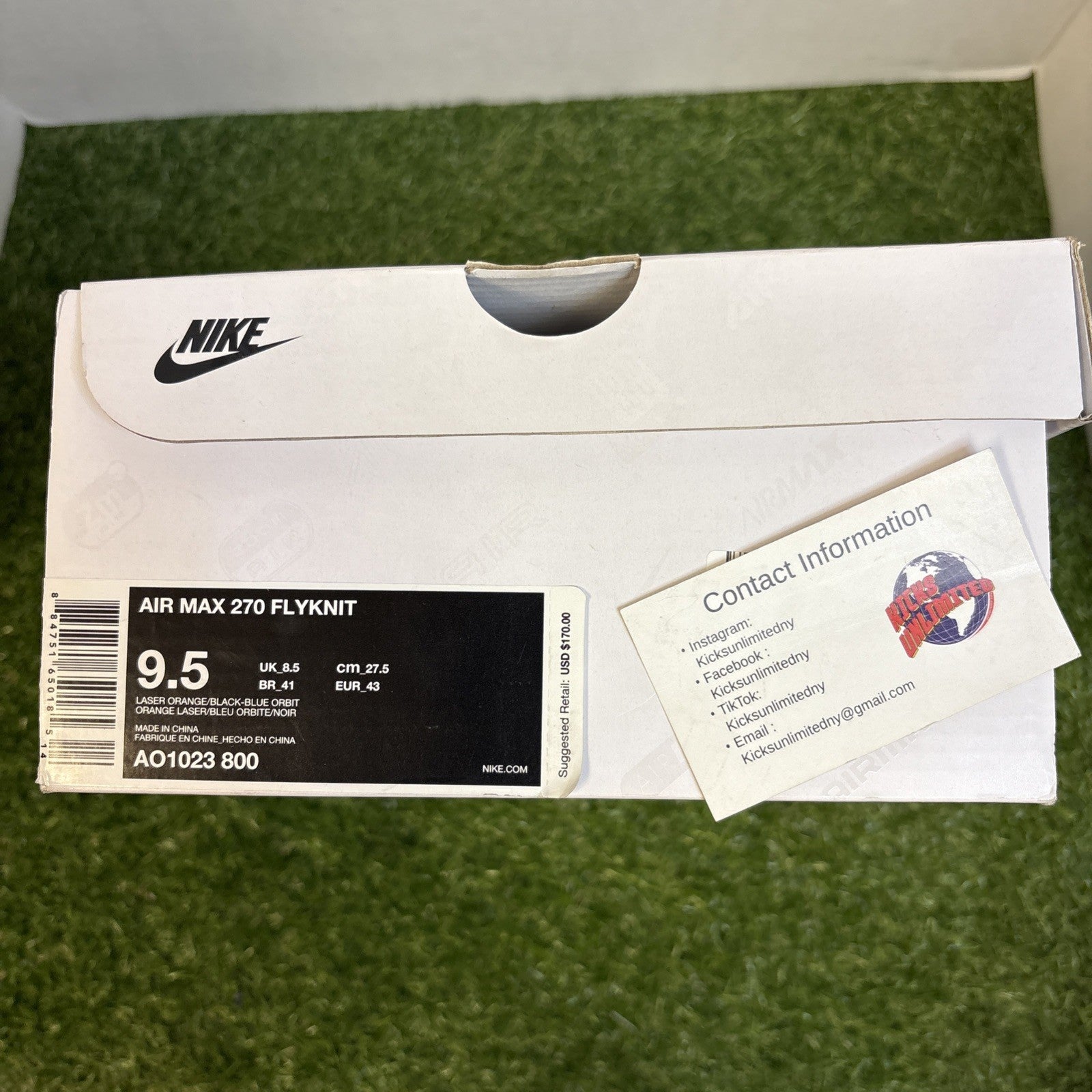 Size 9.5   Nike Air Max 270 Flyknit Blue Orbit5