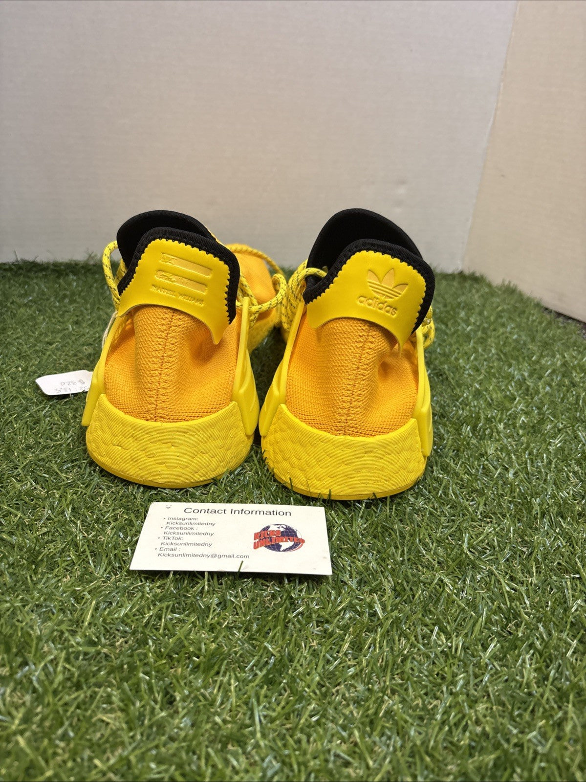 Size 13.5   Men's Pharrell x adidas NMD Human Race Yellow4
