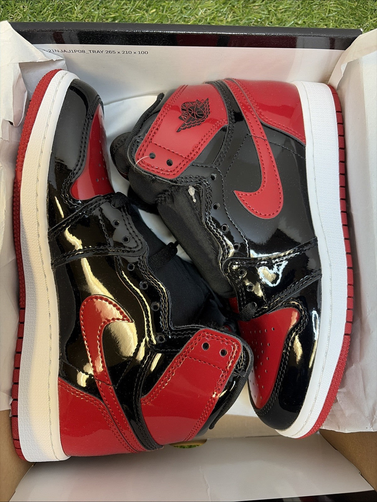 Size 4.5y - Jordan 1 Retro OG High Patent Bred0