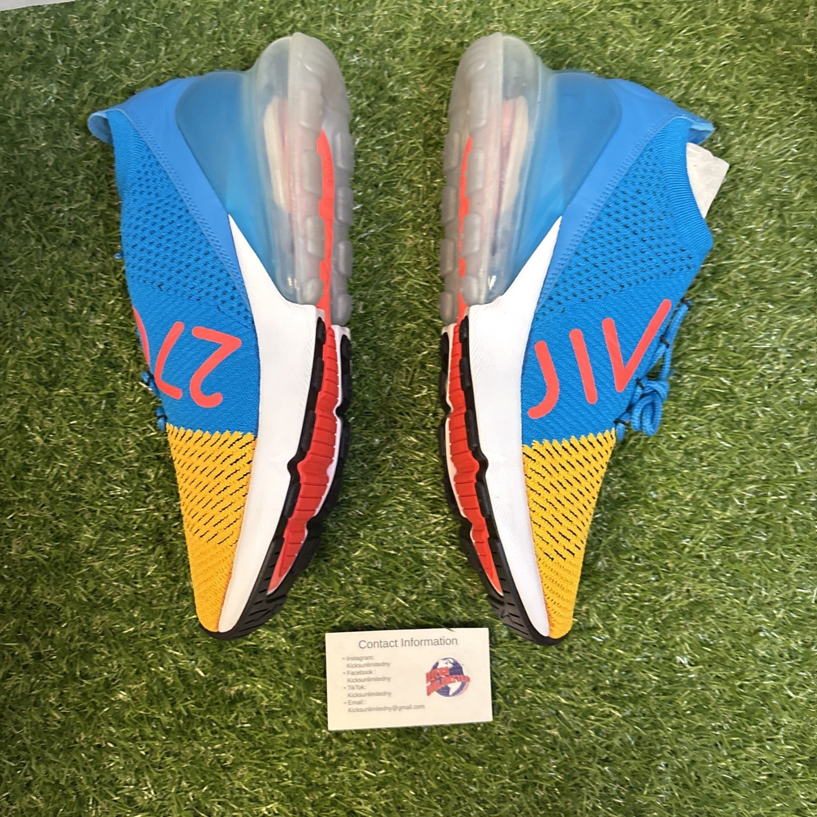 Size 9.5   Nike Air Max 270 Flyknit Blue Orbit1