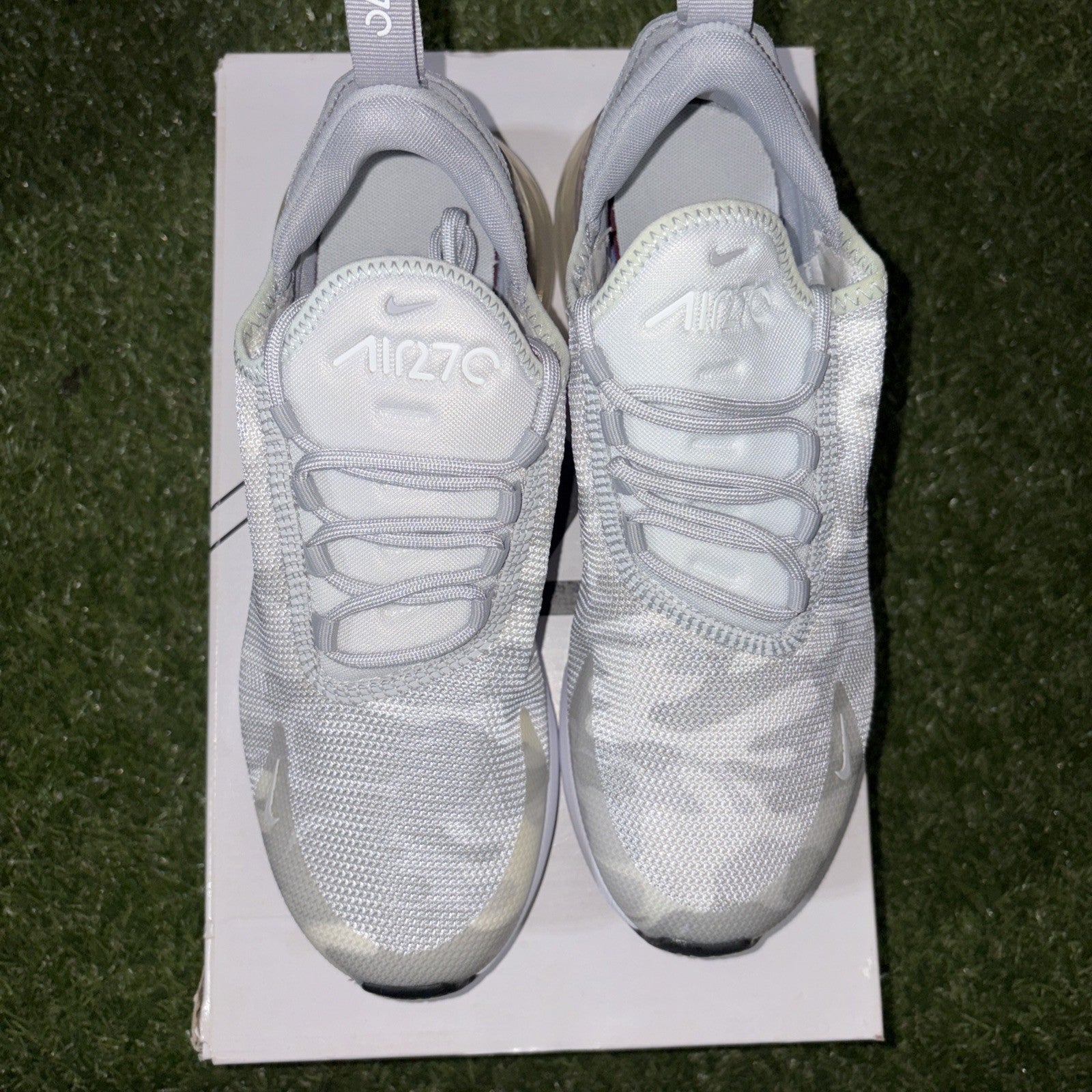 Nike Air Max 270 SE Platinum Camo Wolf Grey AR0499 004 Womens Size 7.5W NIB1