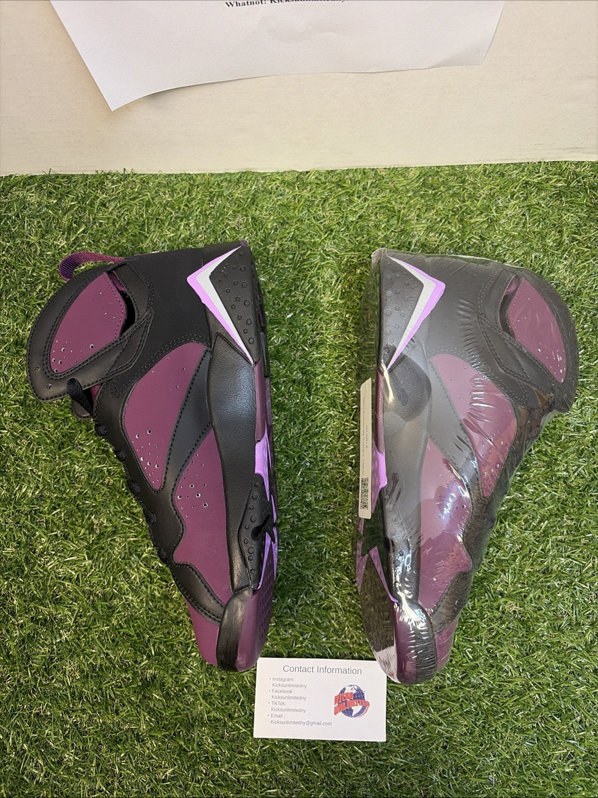 Air Jordan 7 Retro Mulberry 5Y GS 442960-009 Purple Black EUC3