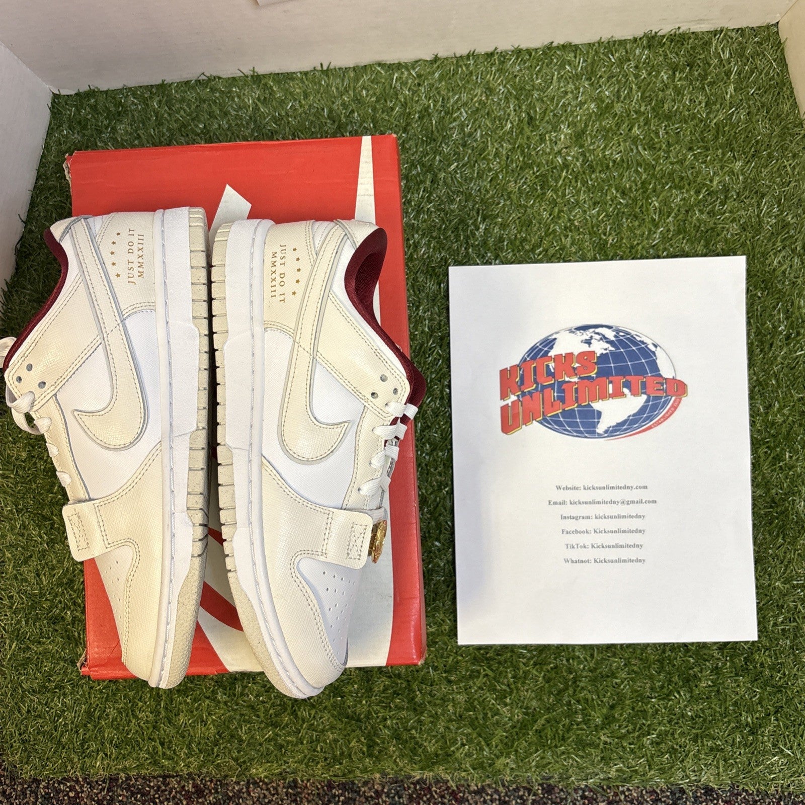 Size 8.5w (size 7y)   Nike Dunk SE Low Just Do It W DV1160 1001