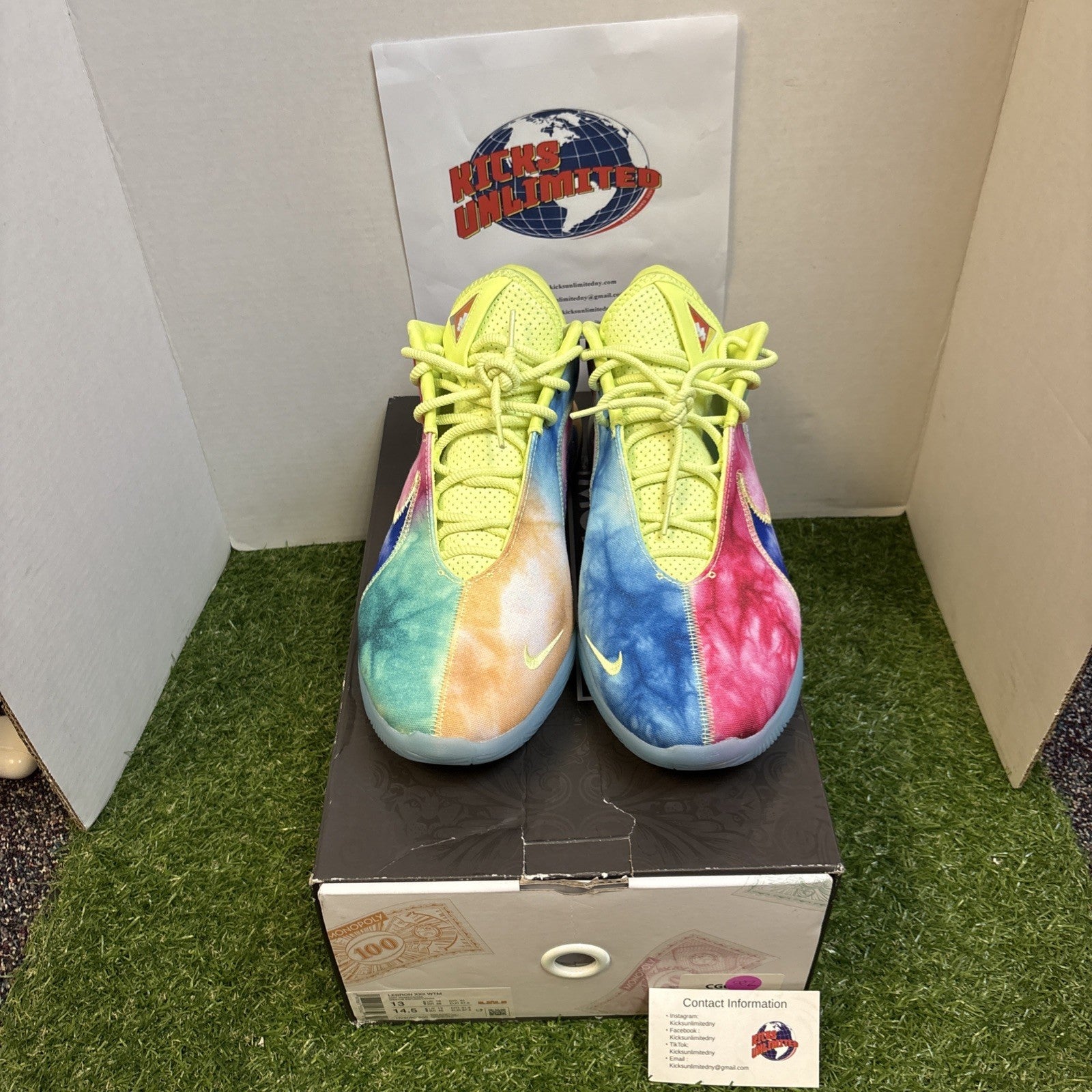 Size 13   Monopoly x Nike LeBron 22 Tie Dye with translucent bottoms2
