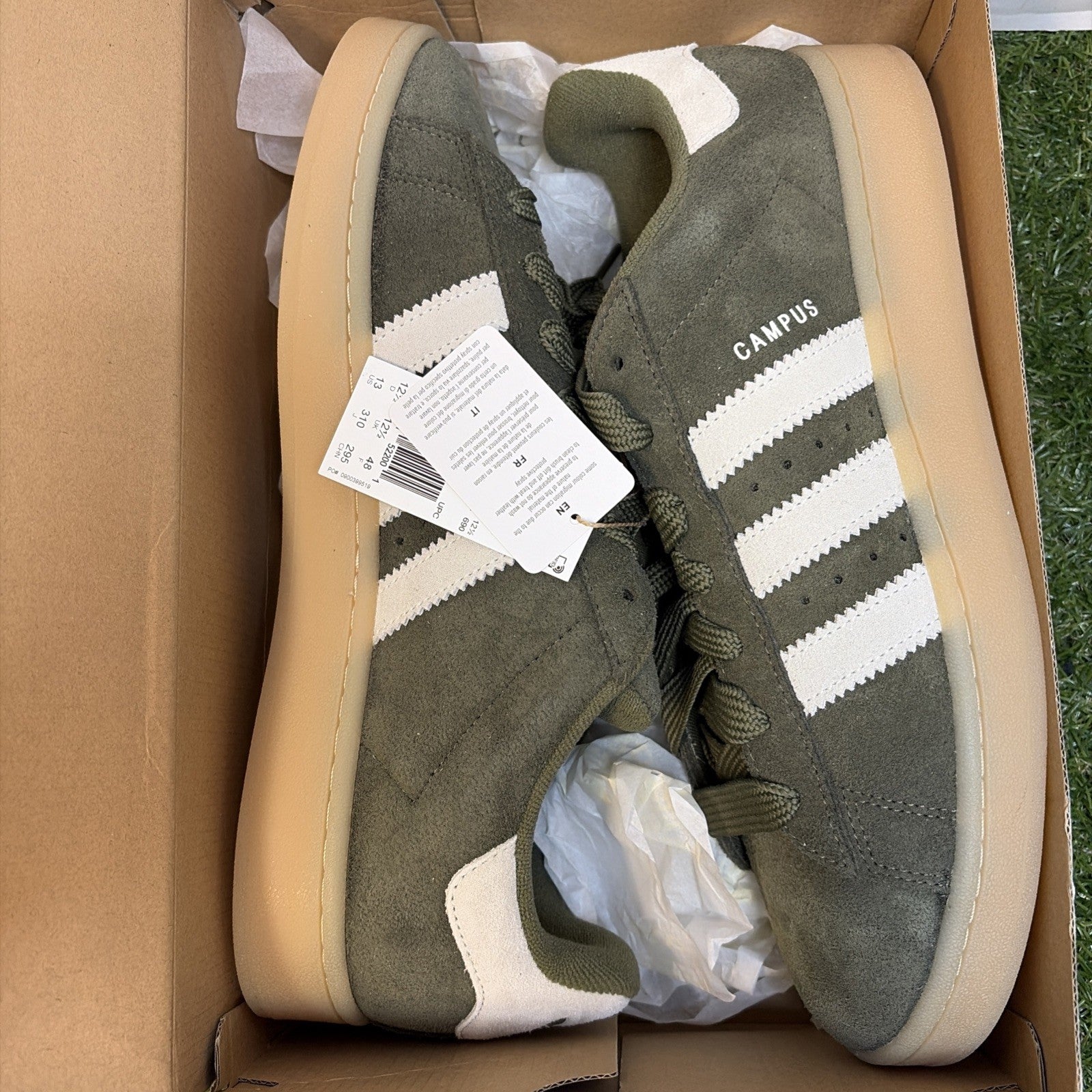 Size 13- adidas Campus 00s Medium Dark Khaki0