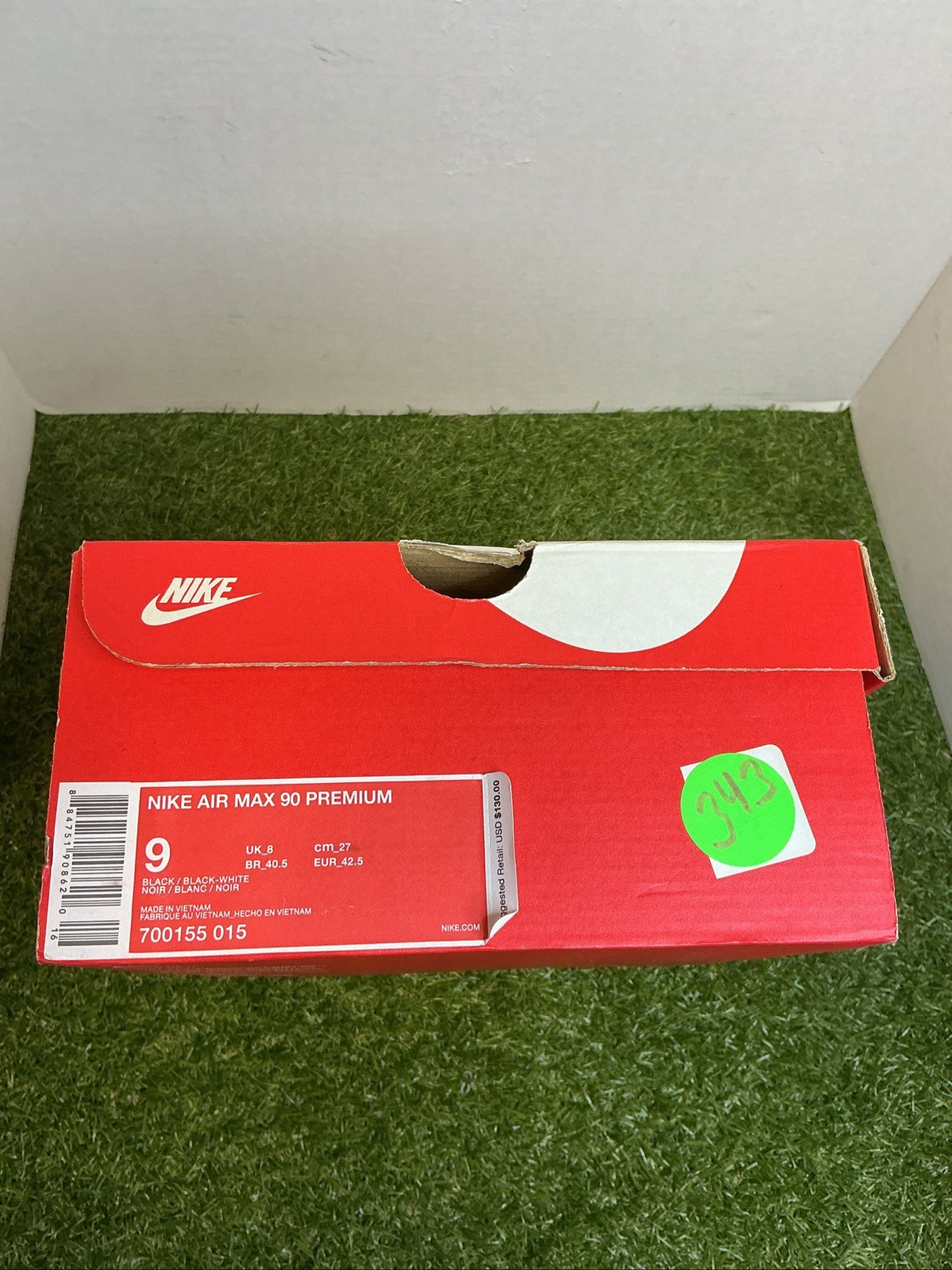Size 9 - Nike Air Max 90 Just Do It Black/Black-White 700155-0155