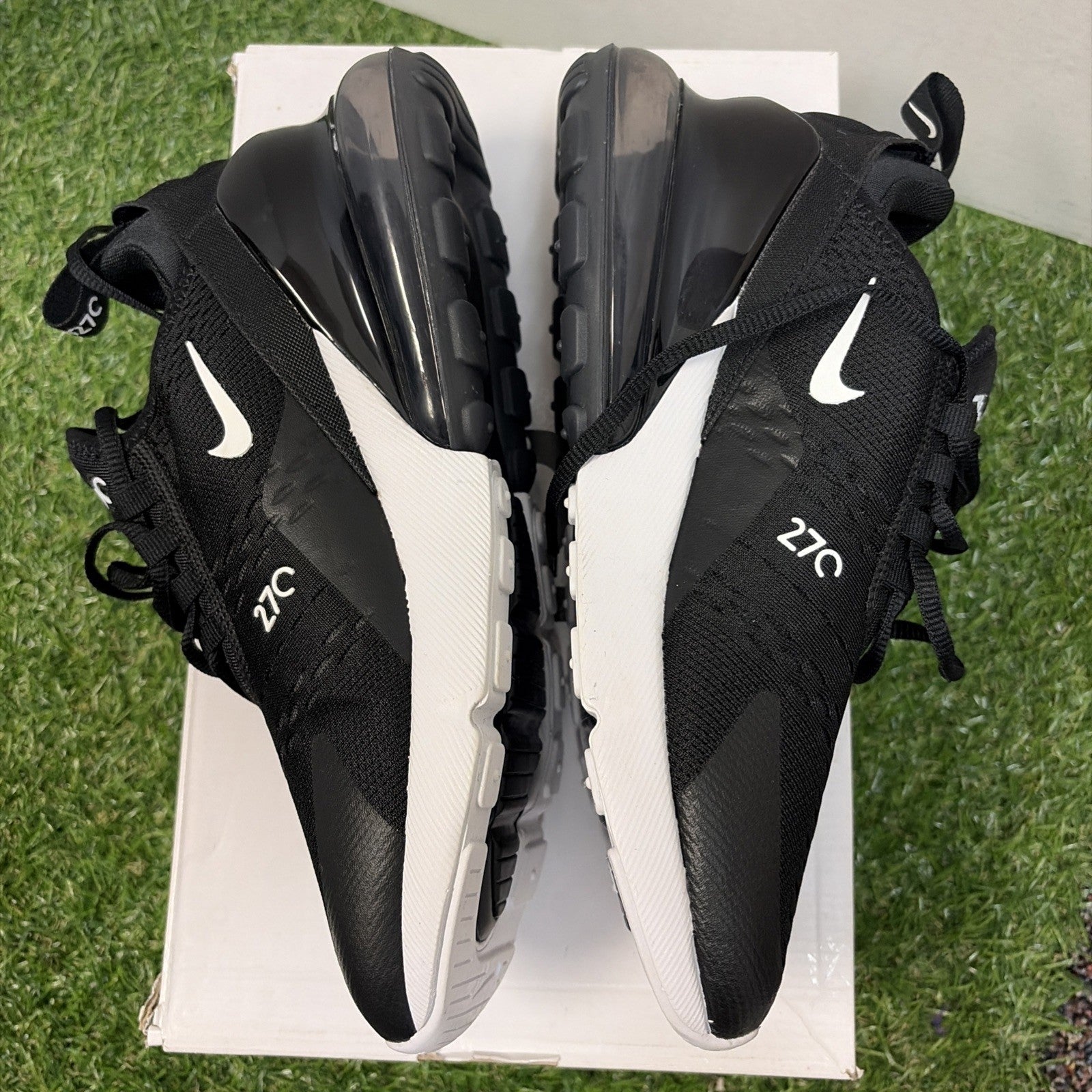 Size 8W  Nike Air Max 270 “Black White” Womens2