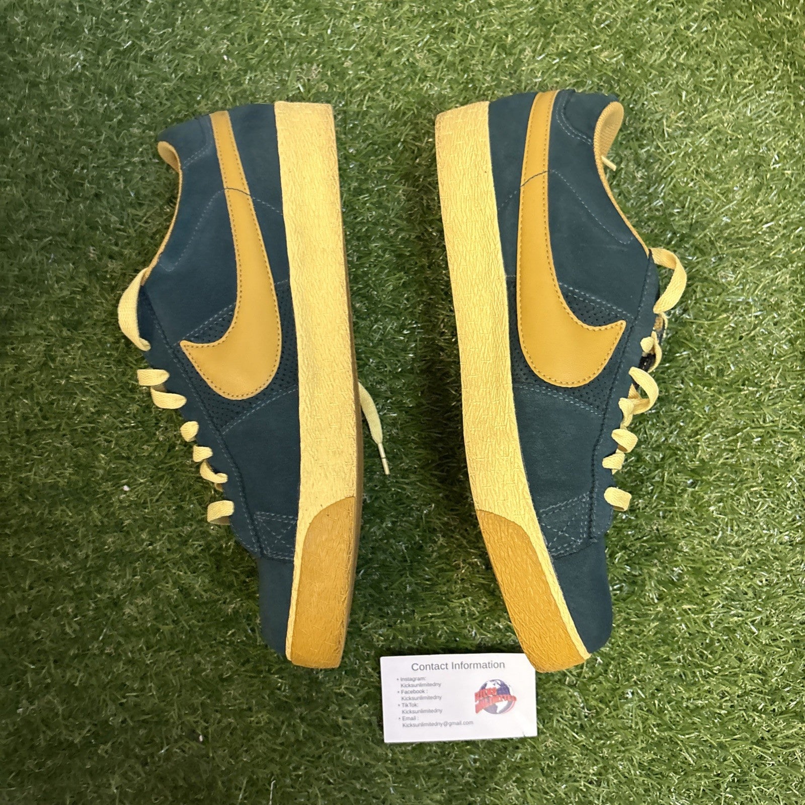 Size 11   Nike Blazer Sb Low Blue Teal Gold1
