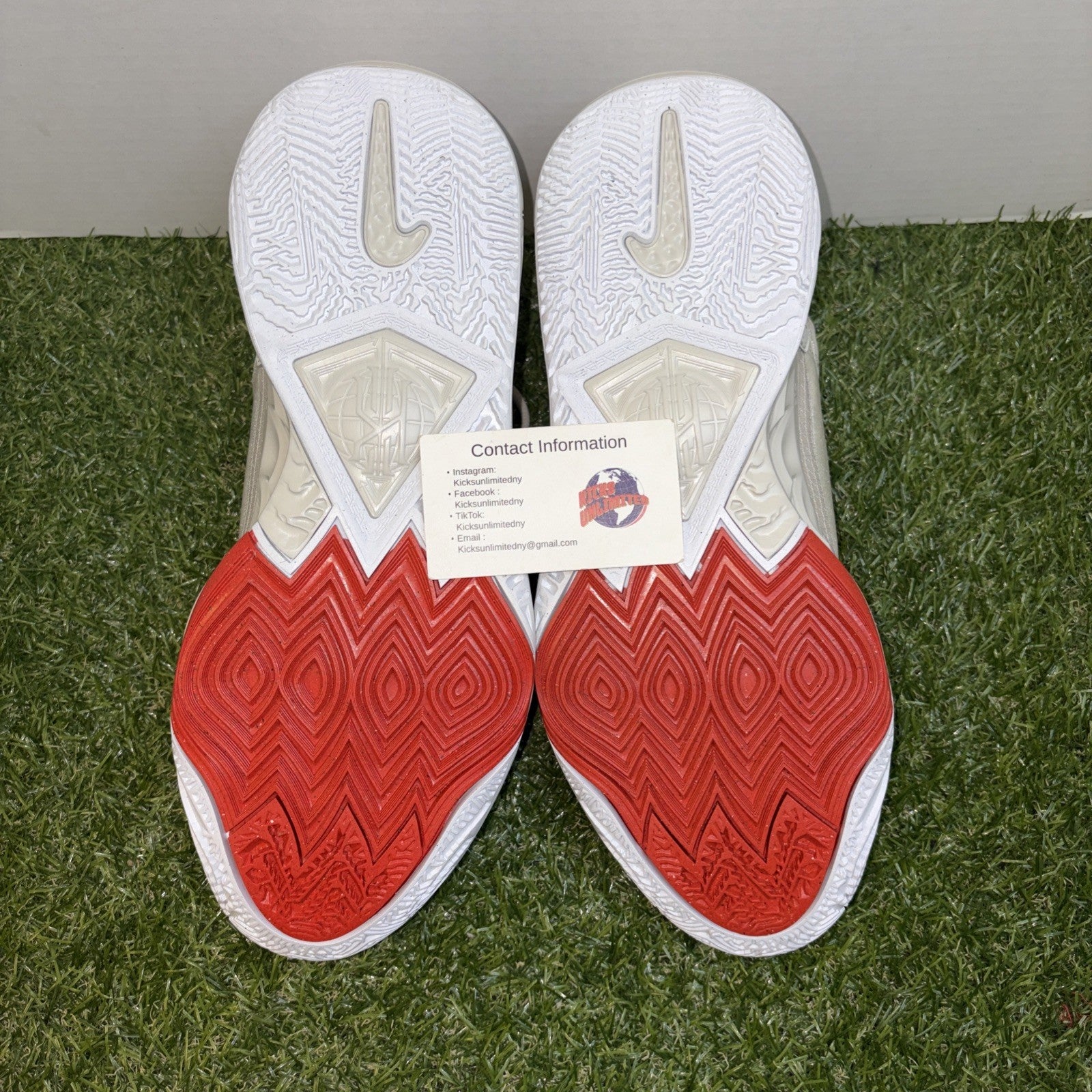 Size 13   Nike Kyrie 8 Light Bone Picante Red4