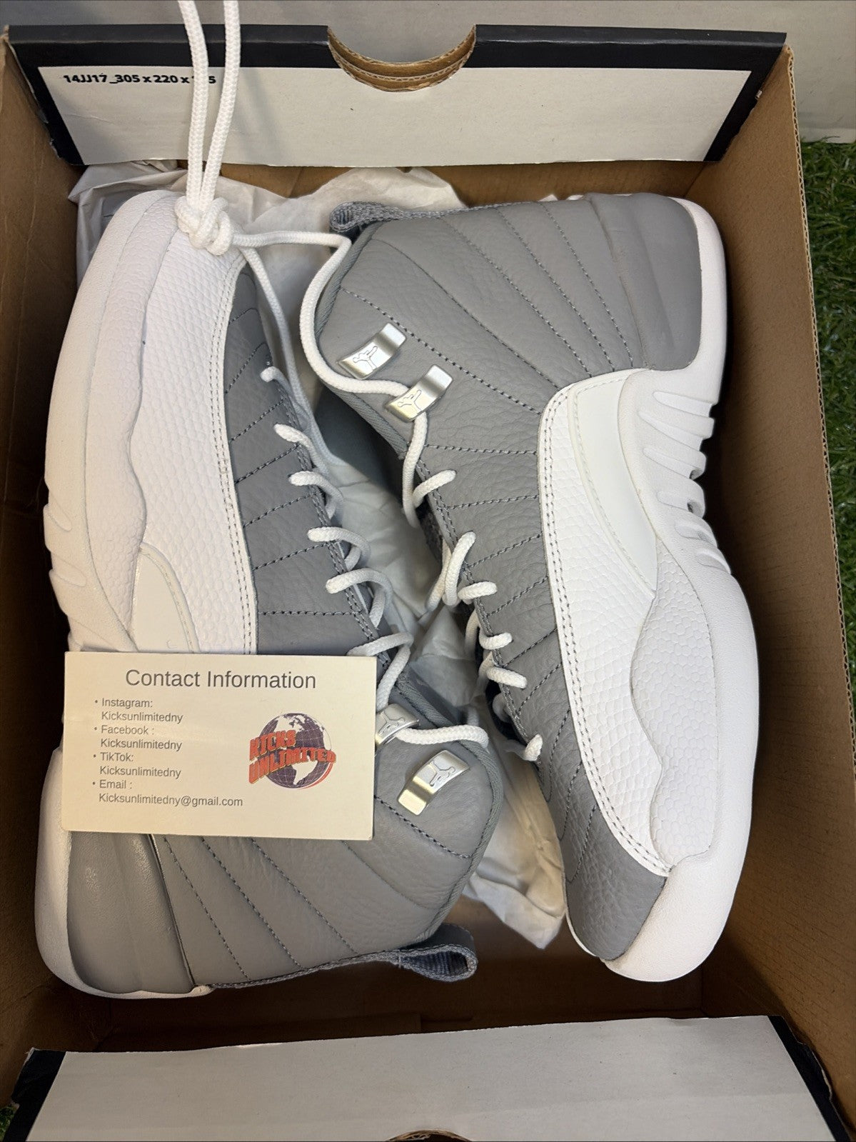 Nike Air Jordan 12 Retro (Gs) Stealth-White-Cool Grey Sz 5.5Y [153265-015]0