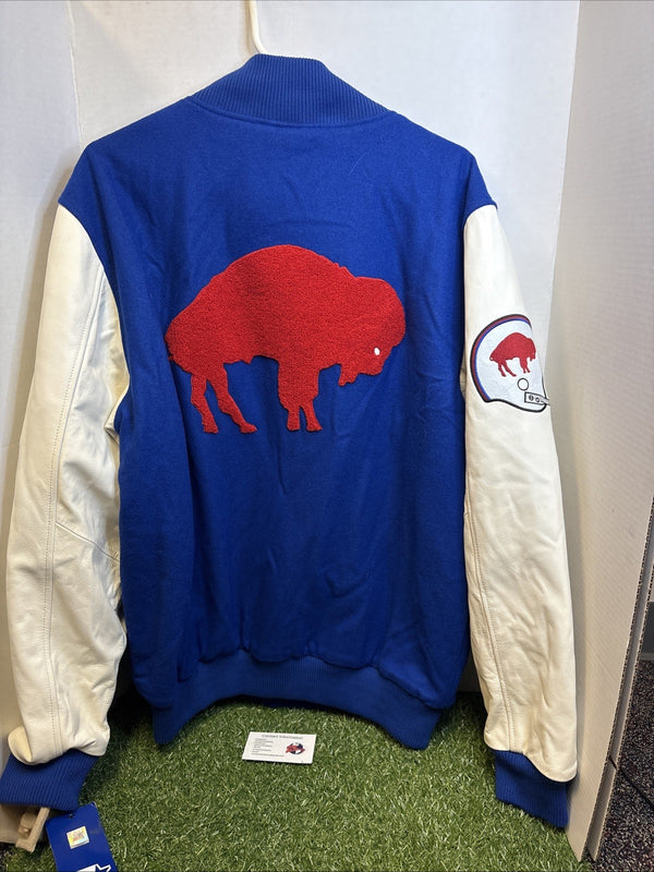 STARTER BUFFALO BILLS BOMBER LETTERMAN VARSITY JACKET SIZE L4