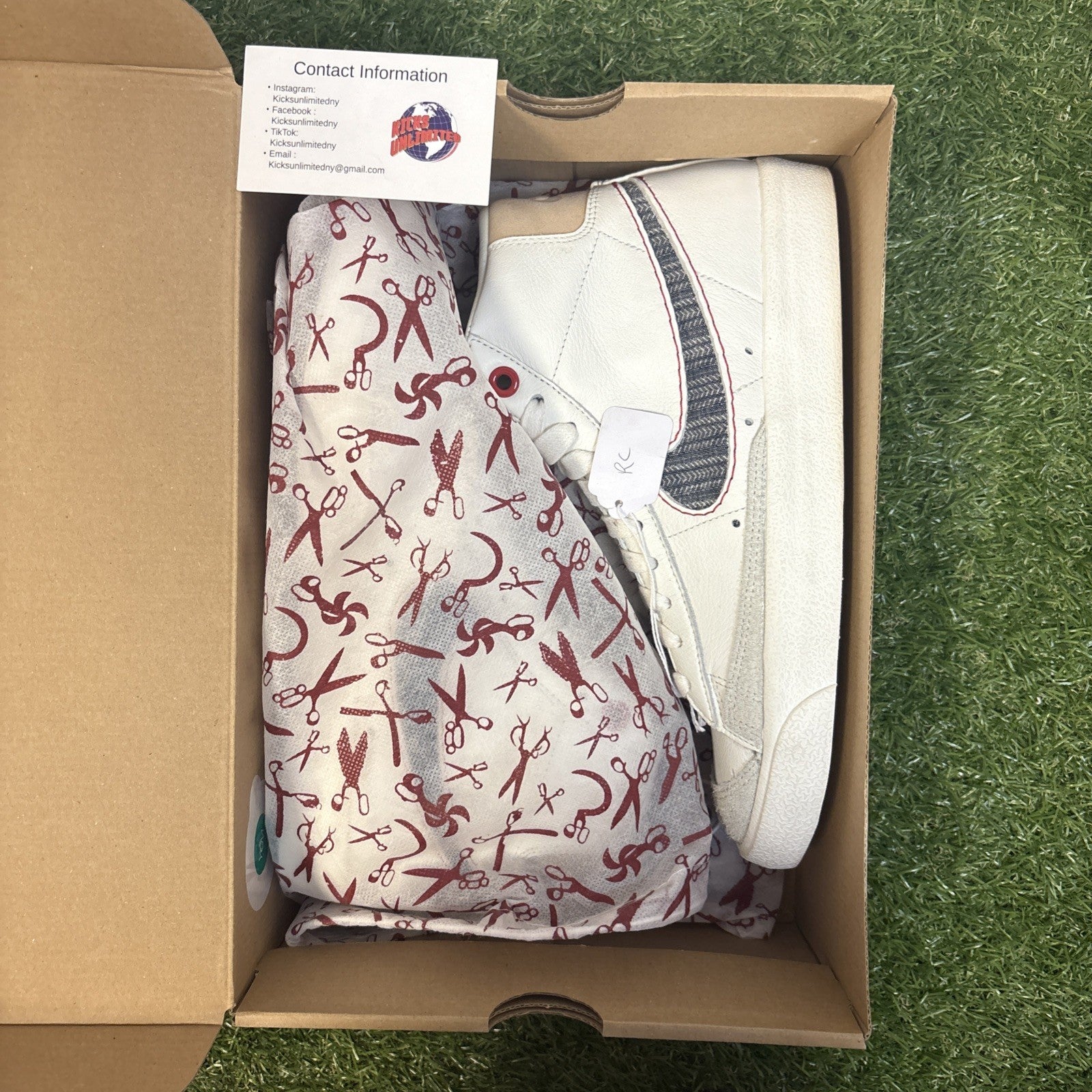 Size 9   Denham x Nike Blazer Mid Sail0