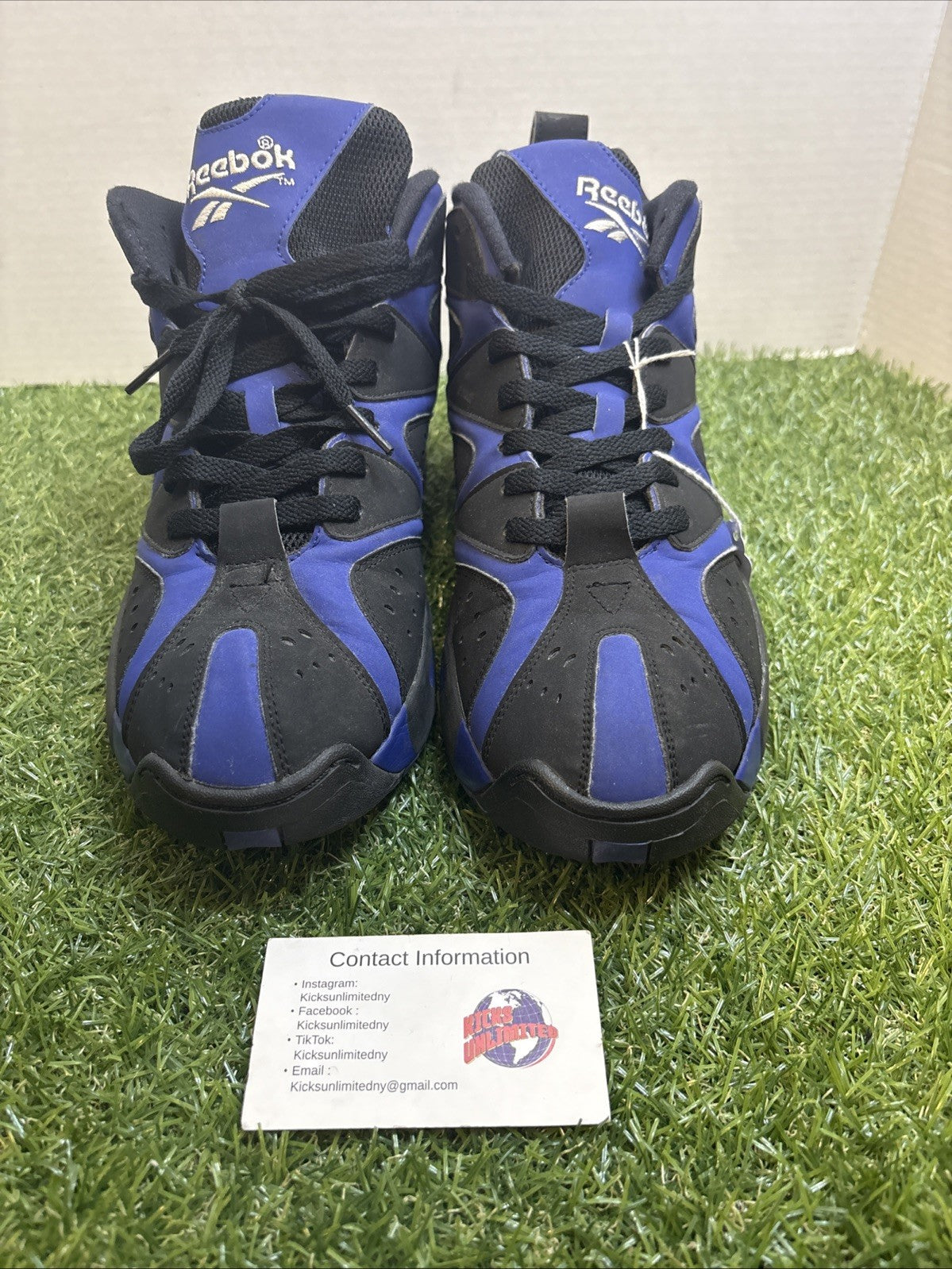 Size 10   Reebok Kamikaze 1 Mid Blue Print0