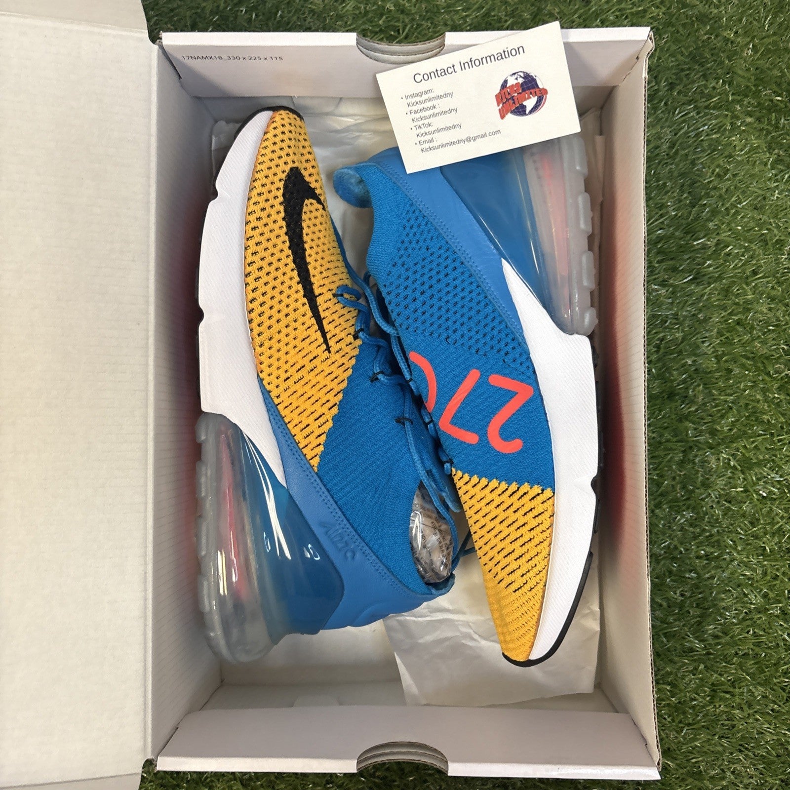 Size 9   Nike Air Max 270 Flyknit Blue Orbit0