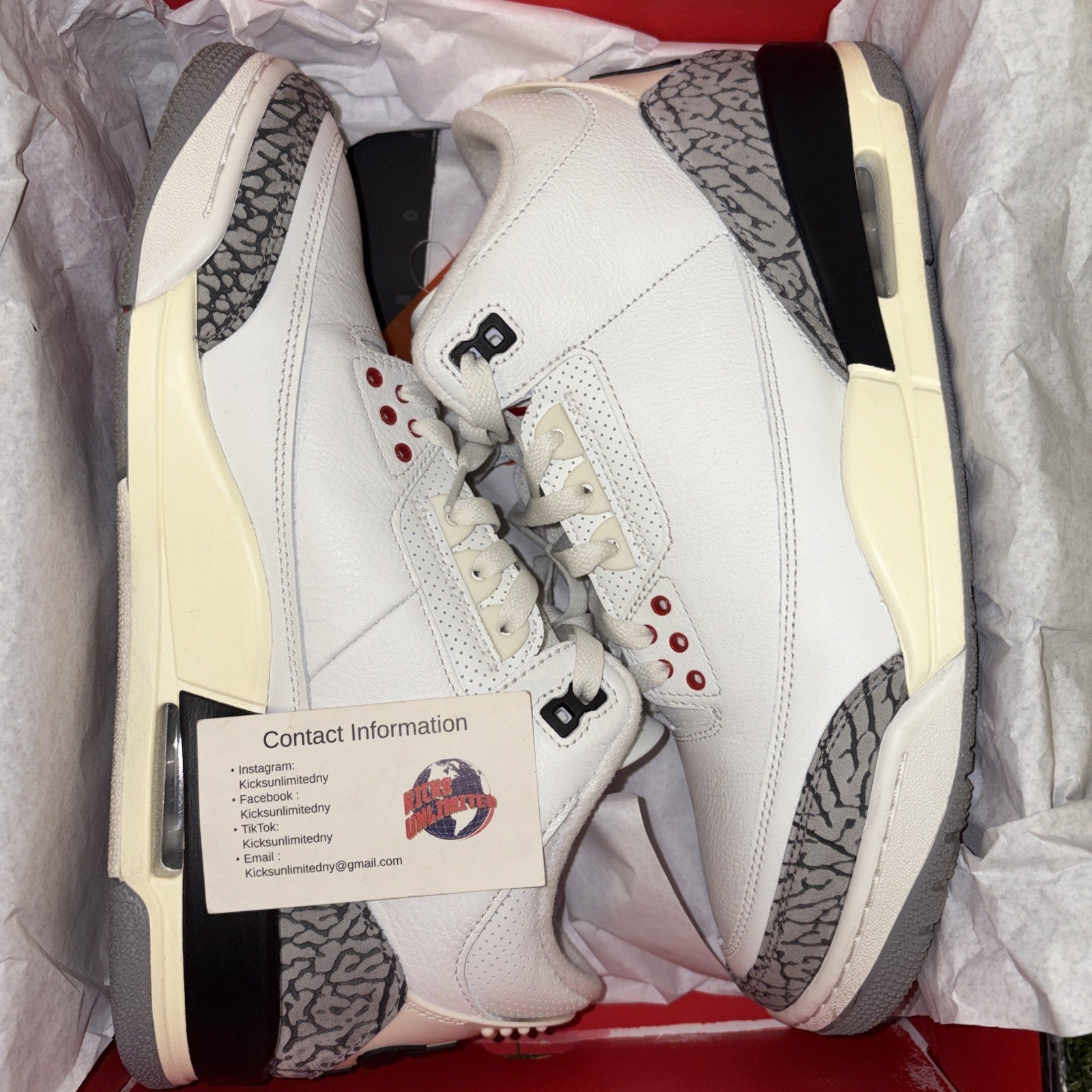 Air Jordan 3 Retro "WHITE CEMENT REIMAGINED" 2023 - Size 10.5 - dn3707 100 (1-..0