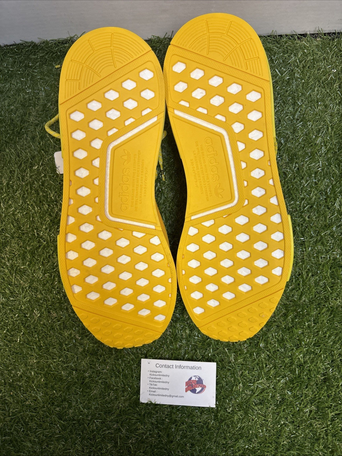Size 13.5   Men's Pharrell x adidas NMD Human Race Yellow3