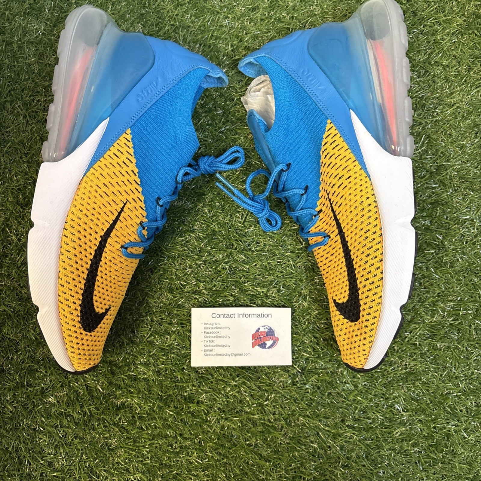 Size 9.5   Nike Air Max 270 Flyknit Blue Orbit0