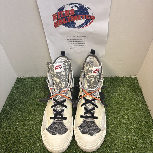 Size 13- READYMADE x Nike Blazer Mid White Camo0
