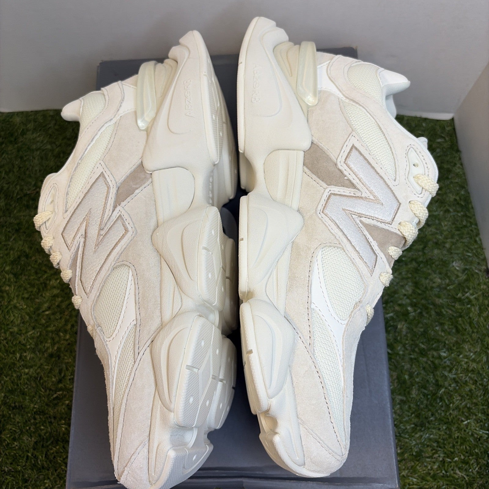 Size 12 - New Balance 9060 White Beige2