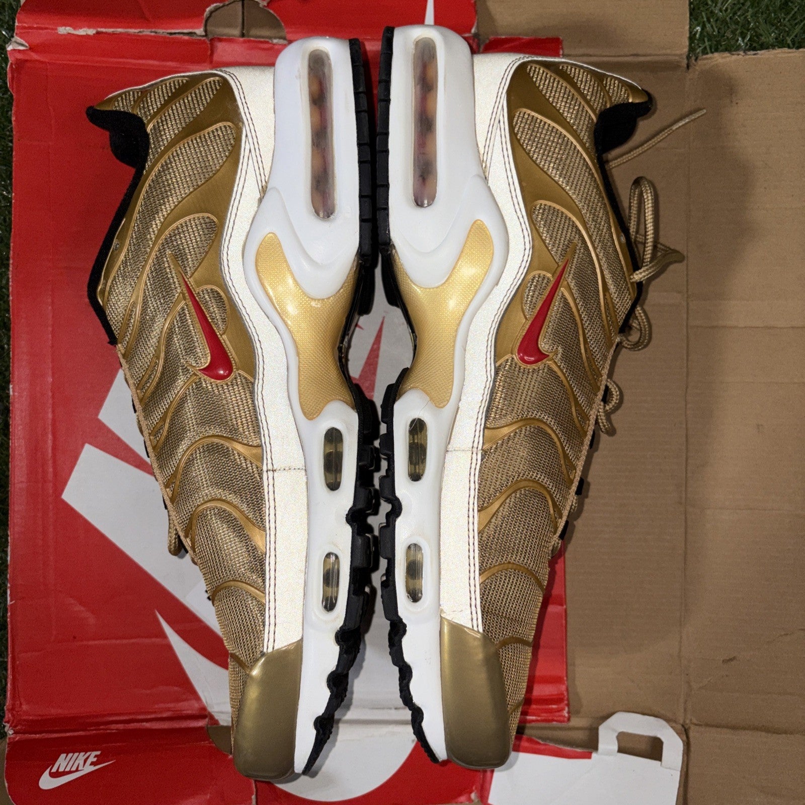 Size 13   Nike Air Max Plus QS Metallic Gold2