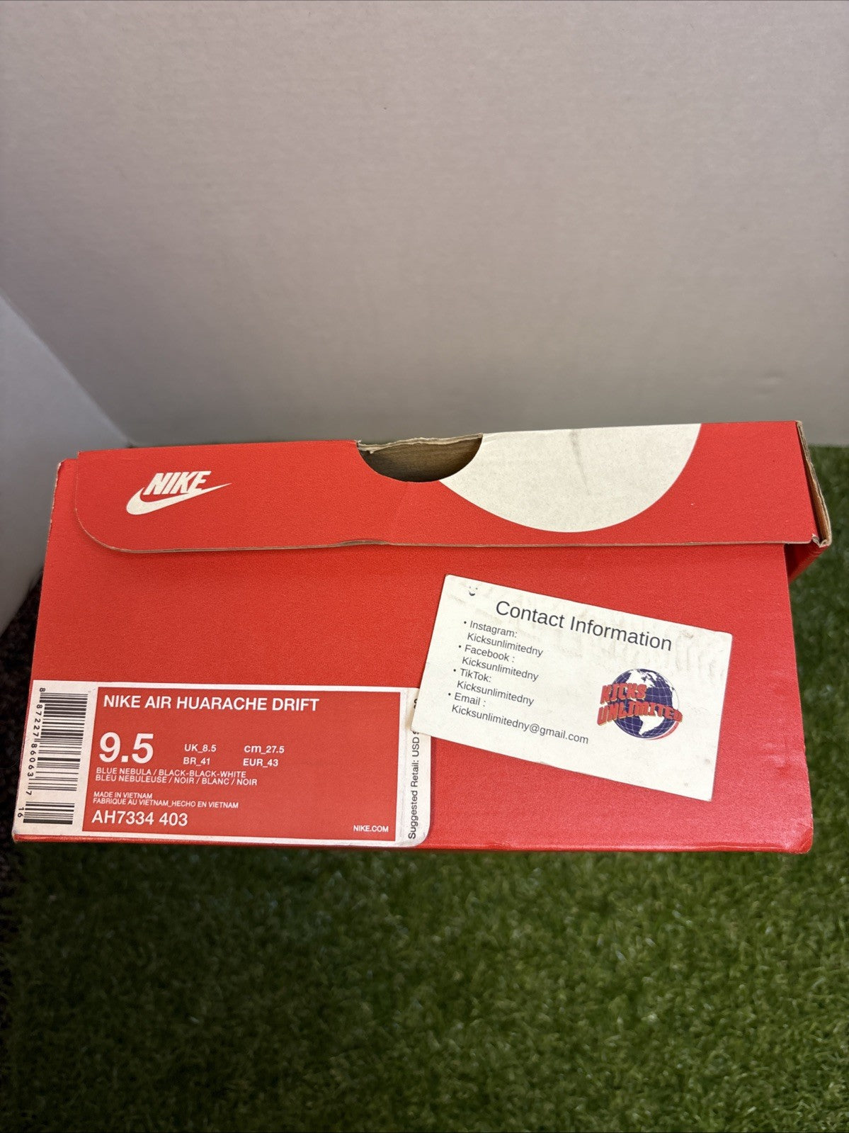 Size 9.5   Nike Air Huarache Drift Blue Nebula1