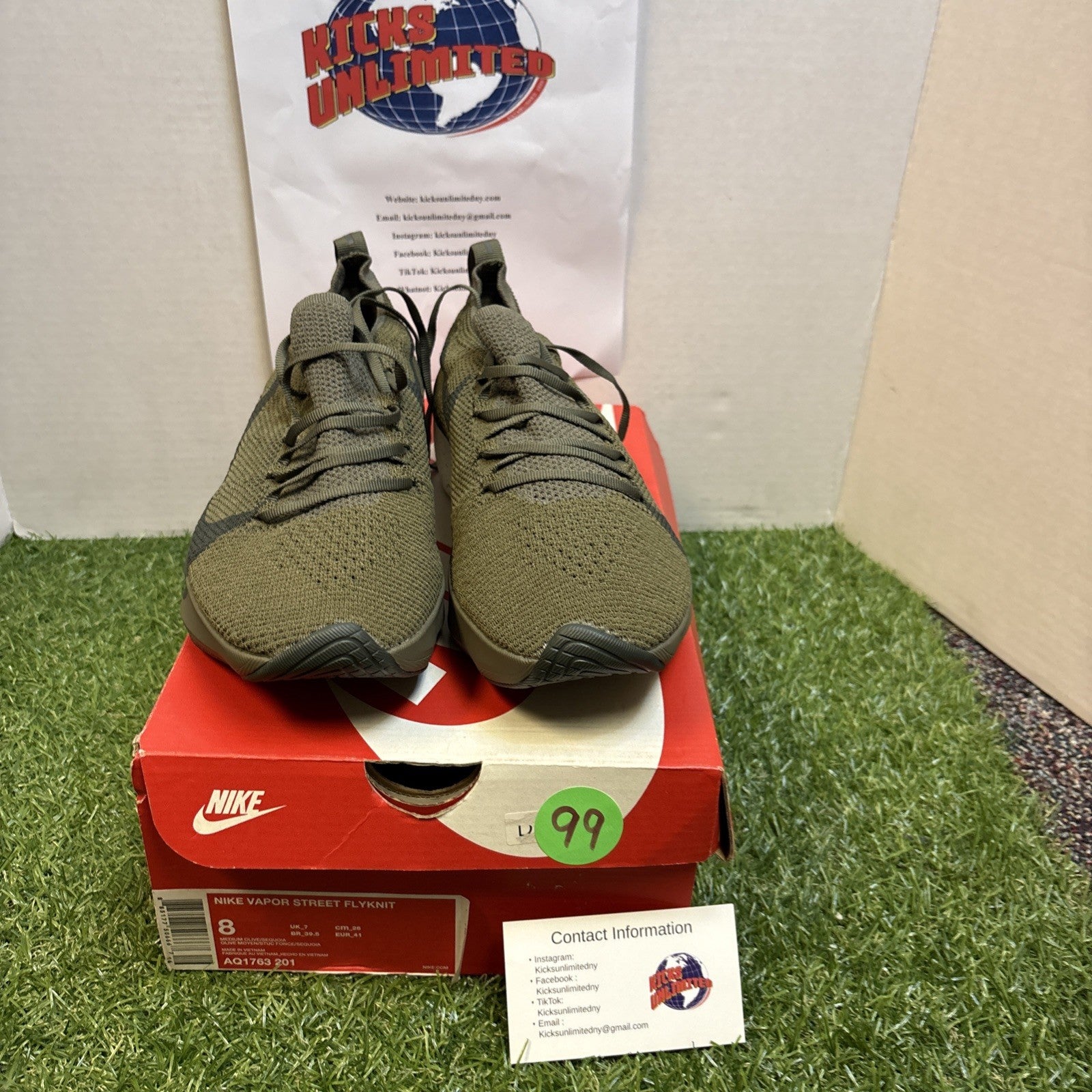 Size 8   Nike Vapor Street Flyknit Olive3