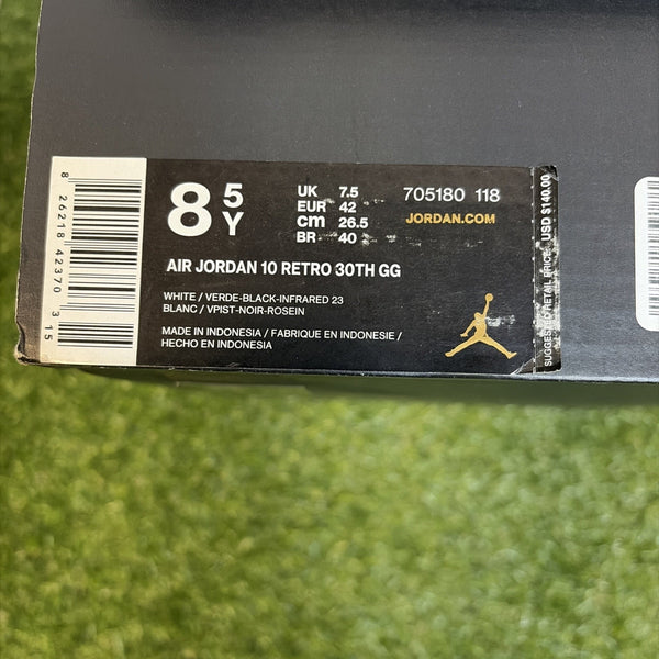 8.5M/10W - Jordan 10 Retro Verde (GS)6