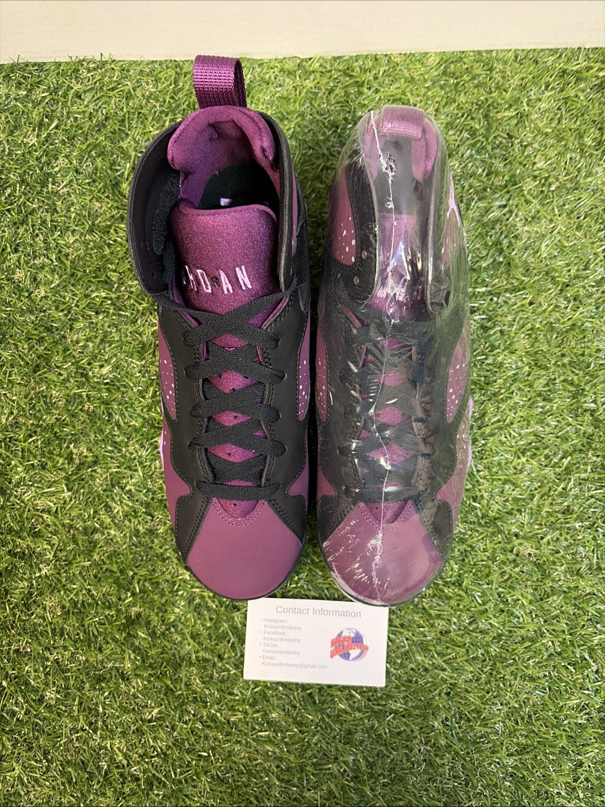 Air Jordan 7 Retro Mulberry 5Y GS 442960-009 Purple Black EUC2