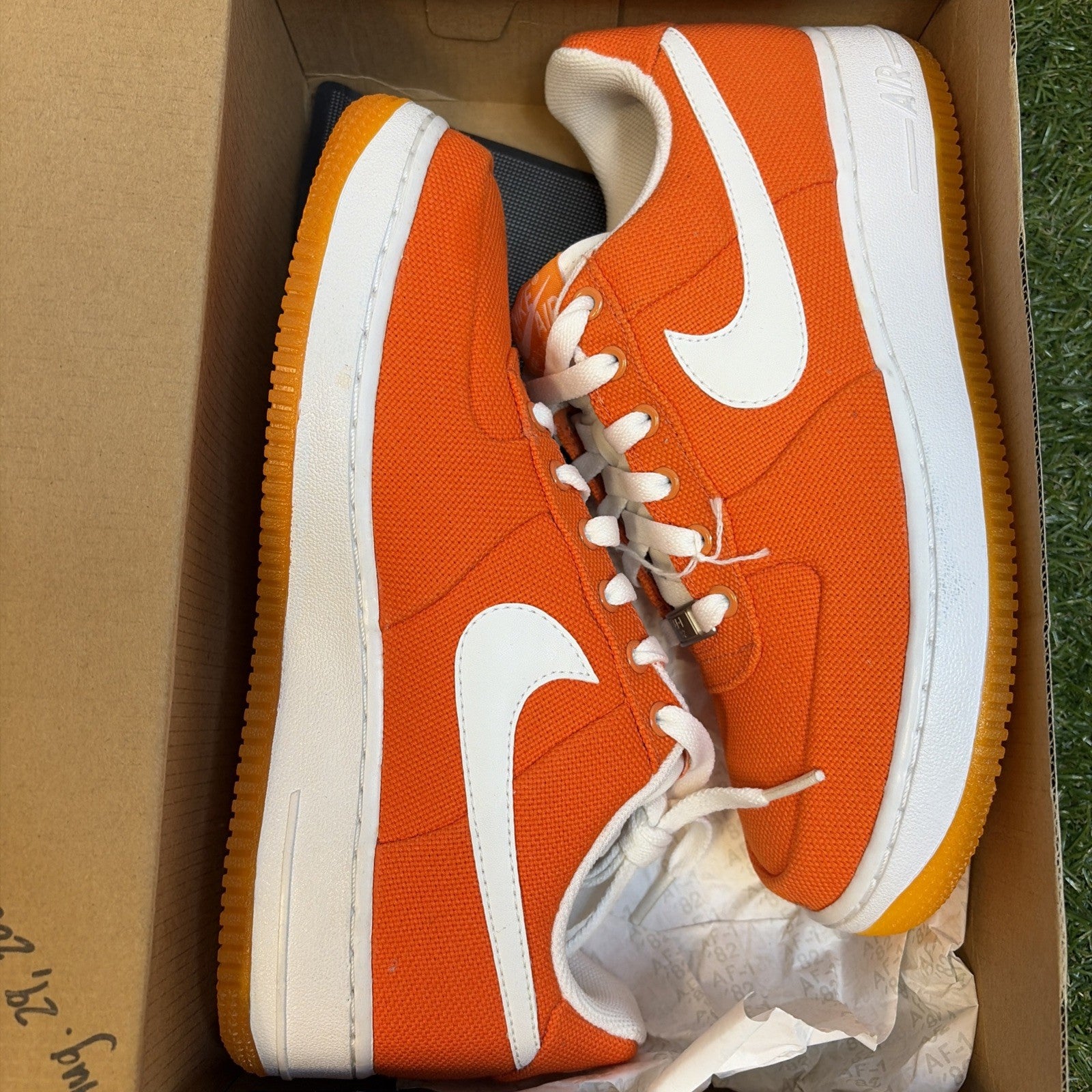 Size 8 - Nike Air Force 1 Canvas Low Orange W0