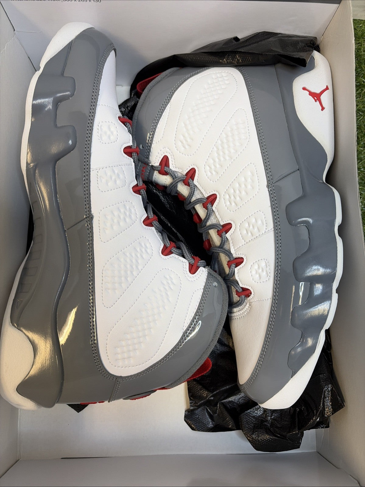 NEW Air Jordan 9 Retro White Fire Red Cool Grey Men’s Size 11 CT8019-1620