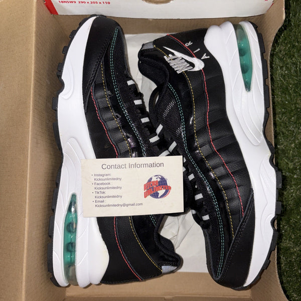 Nike Air Max 95 Game Black Kinetic Green CJ6955 001 Size 6Y0