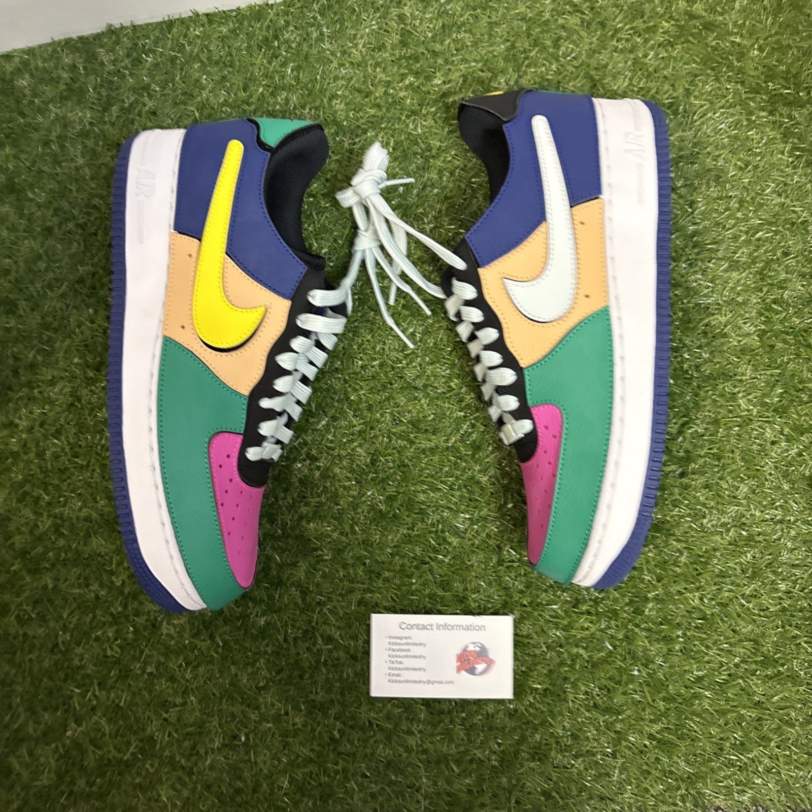 Size 9   Nike Air Force 1/1 Black Multi Color1