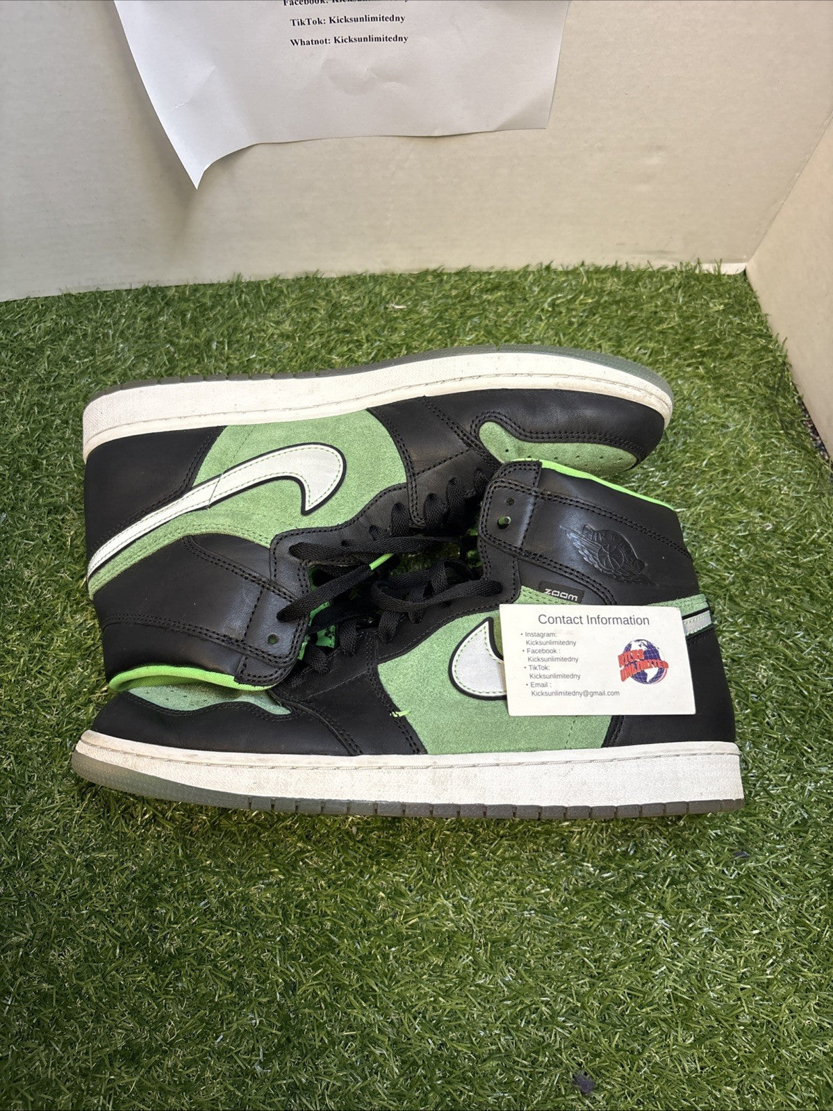 Size 13 - Air Jordan 1 Zoom High Zen Green0