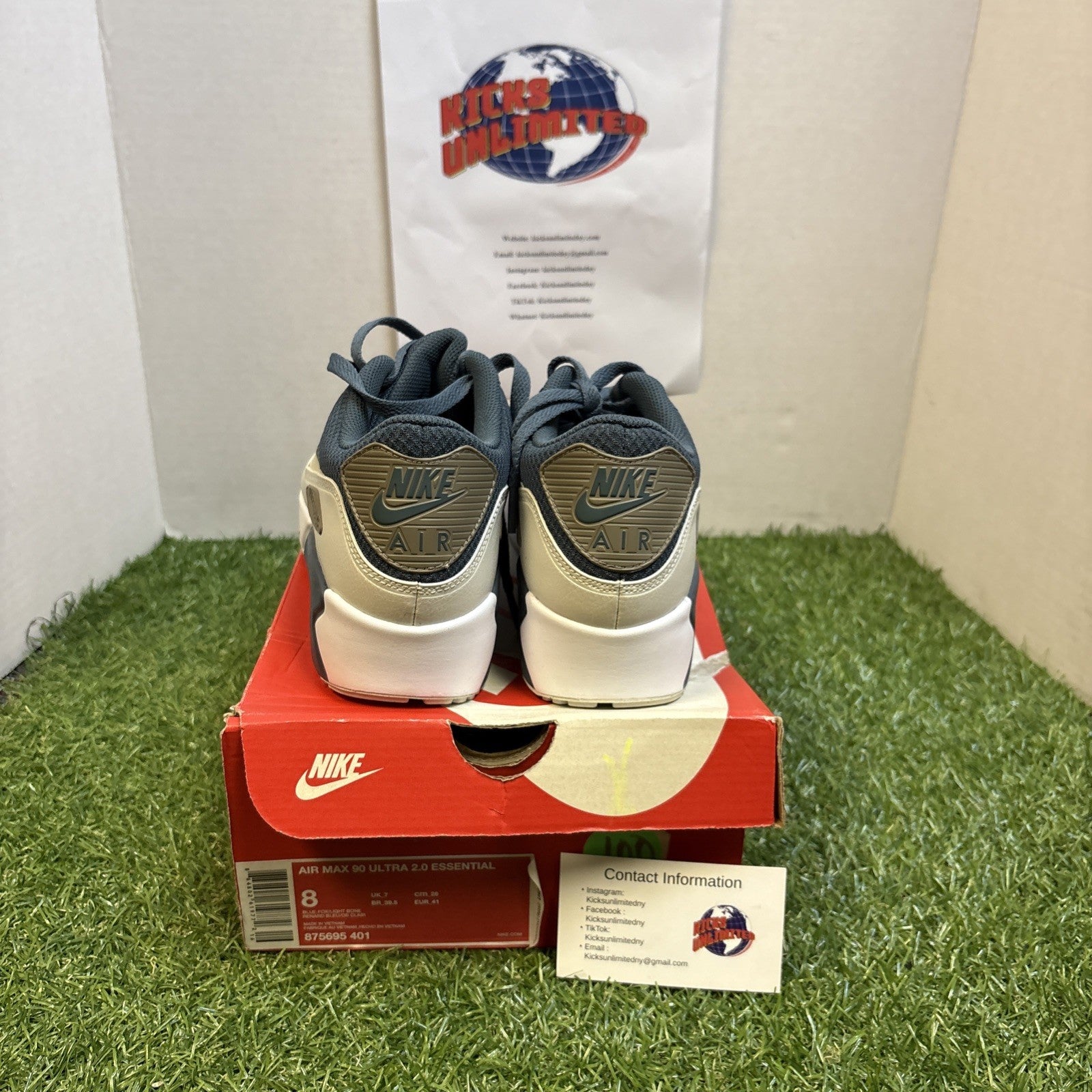 Size 8   Nike Air Max 90 Ultra 2.0 Blue Fox3