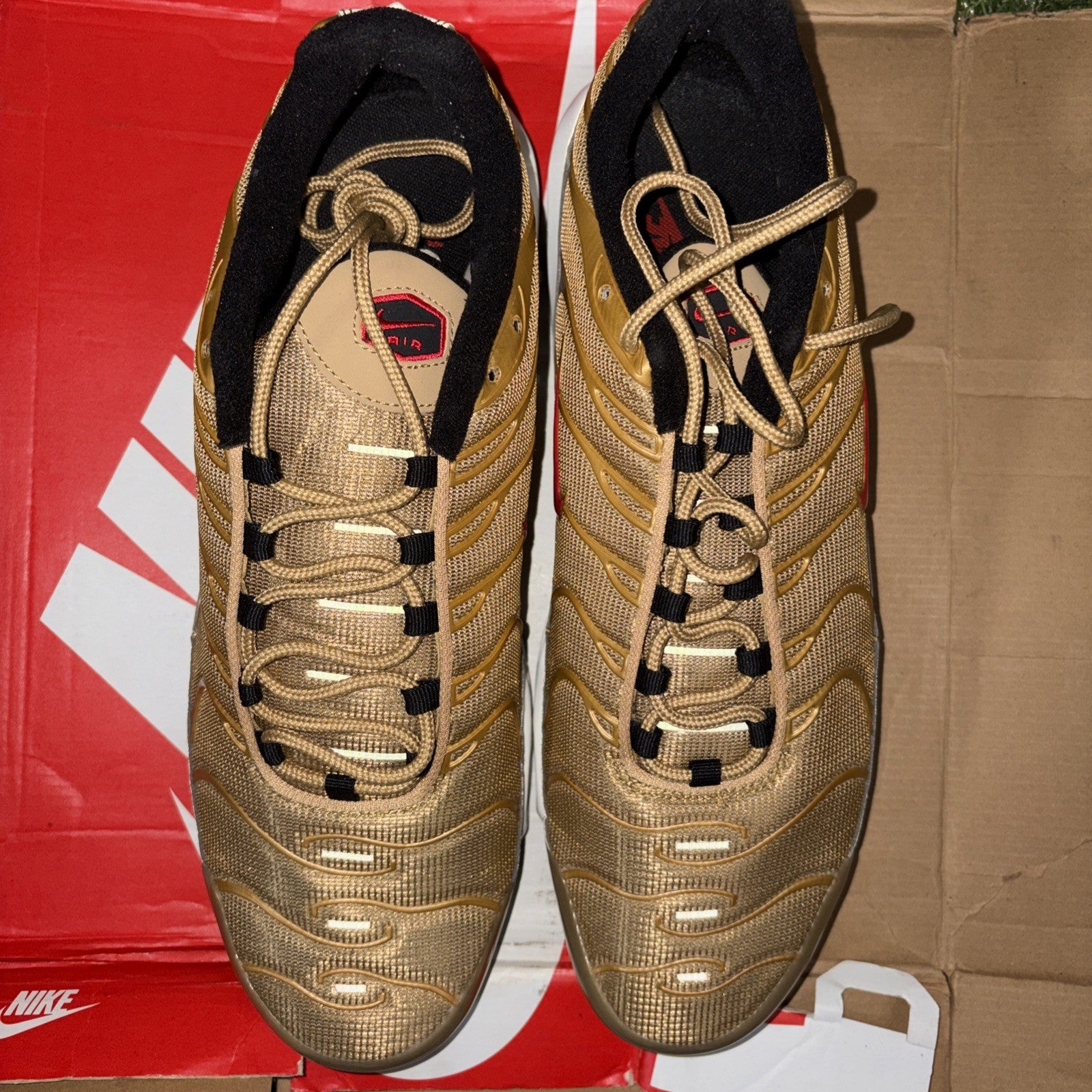 Size 13   Nike Air Max Plus QS Metallic Gold1
