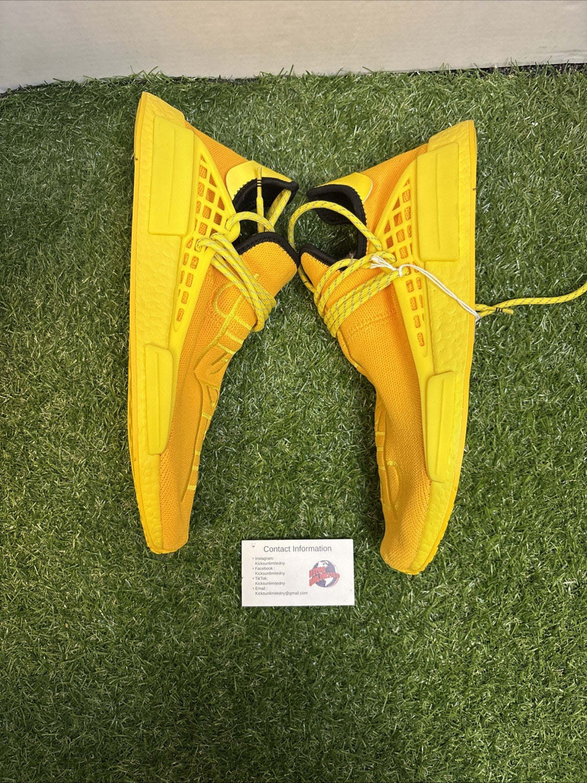 Size 13.5   Men's Pharrell x adidas NMD Human Race Yellow2