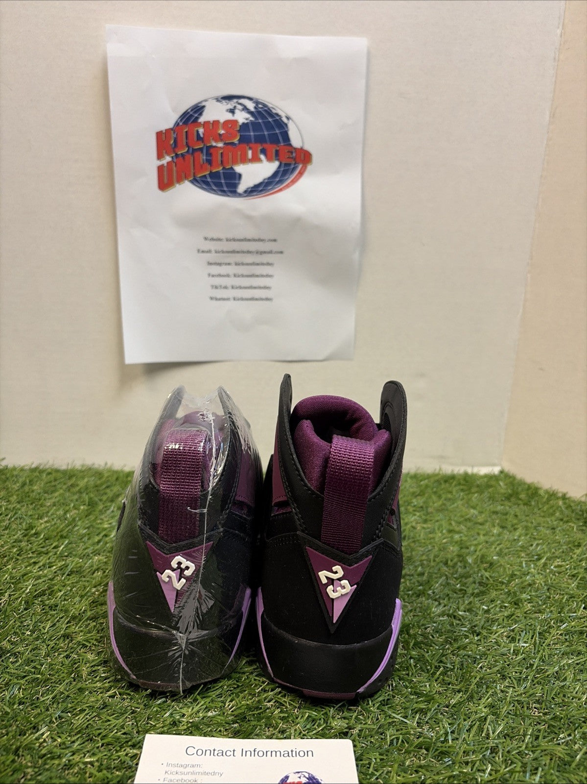 Air Jordan 7 Retro Mulberry 5Y GS 442960-009 Purple Black EUC5
