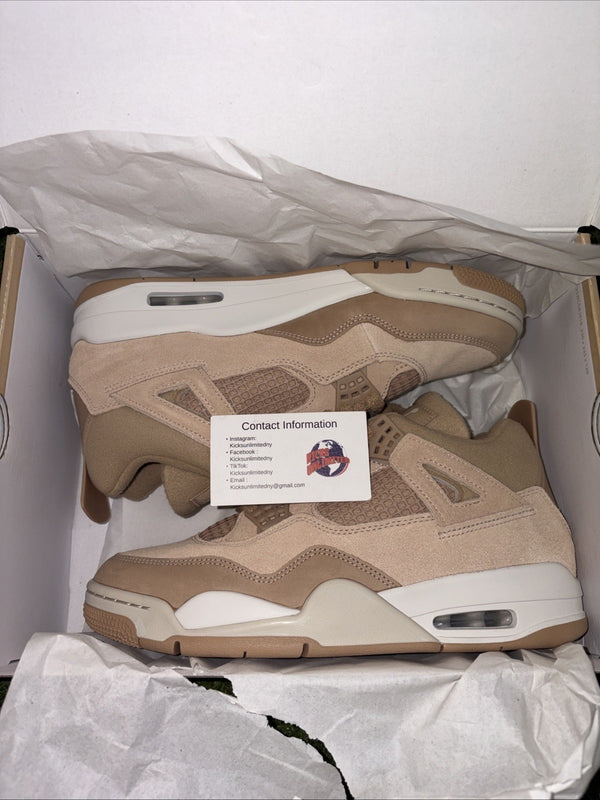 Air Jordan 4 Retro Hemp Light Orewood Brown HV0823-200 Womens Size 110