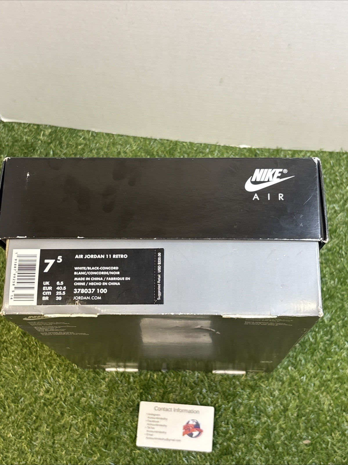 Size 7.5  Air Jordan 11 Retro Concord (2018) 378037 1004