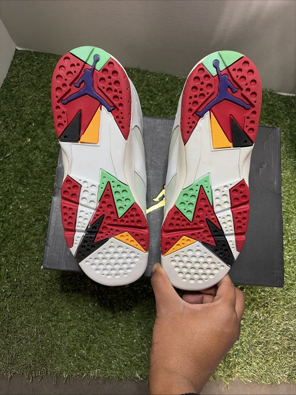 Nike Air Jordan 7 Retro Hare 2015 (GS) White/True Red Youth Size 6.5Y (with Box)4