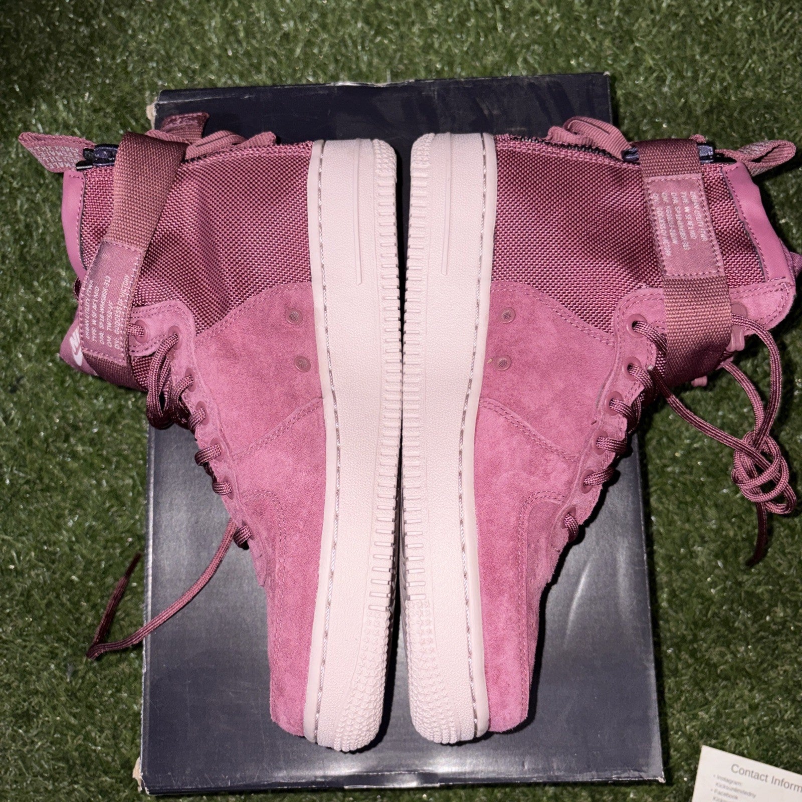Nike Air Force 1 SF Mid Force Womens Size 7.5 Boots Shoes Maroon AJ1698 6002
