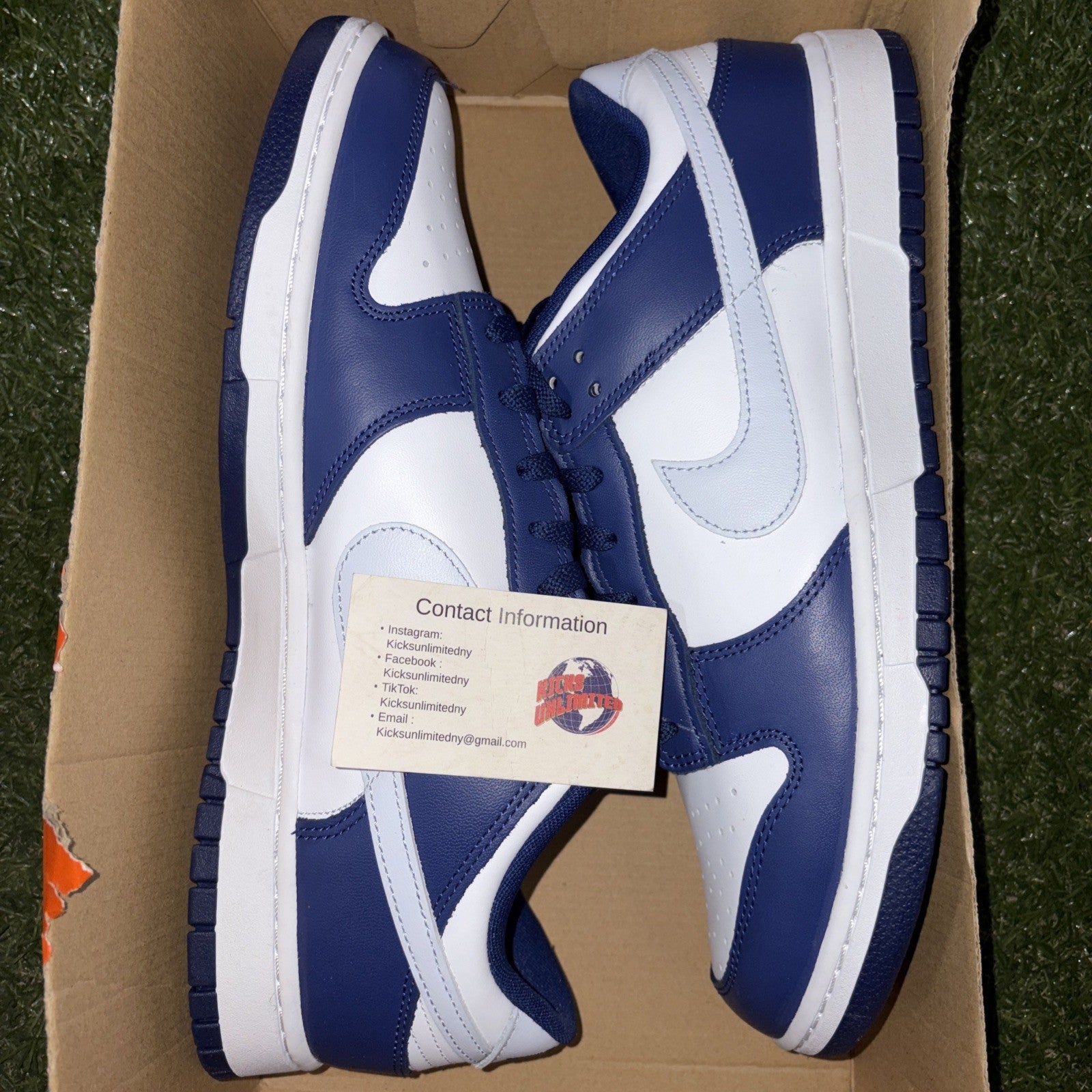 Size 13   Nike Dunk Low Deep Royal Football Grey0