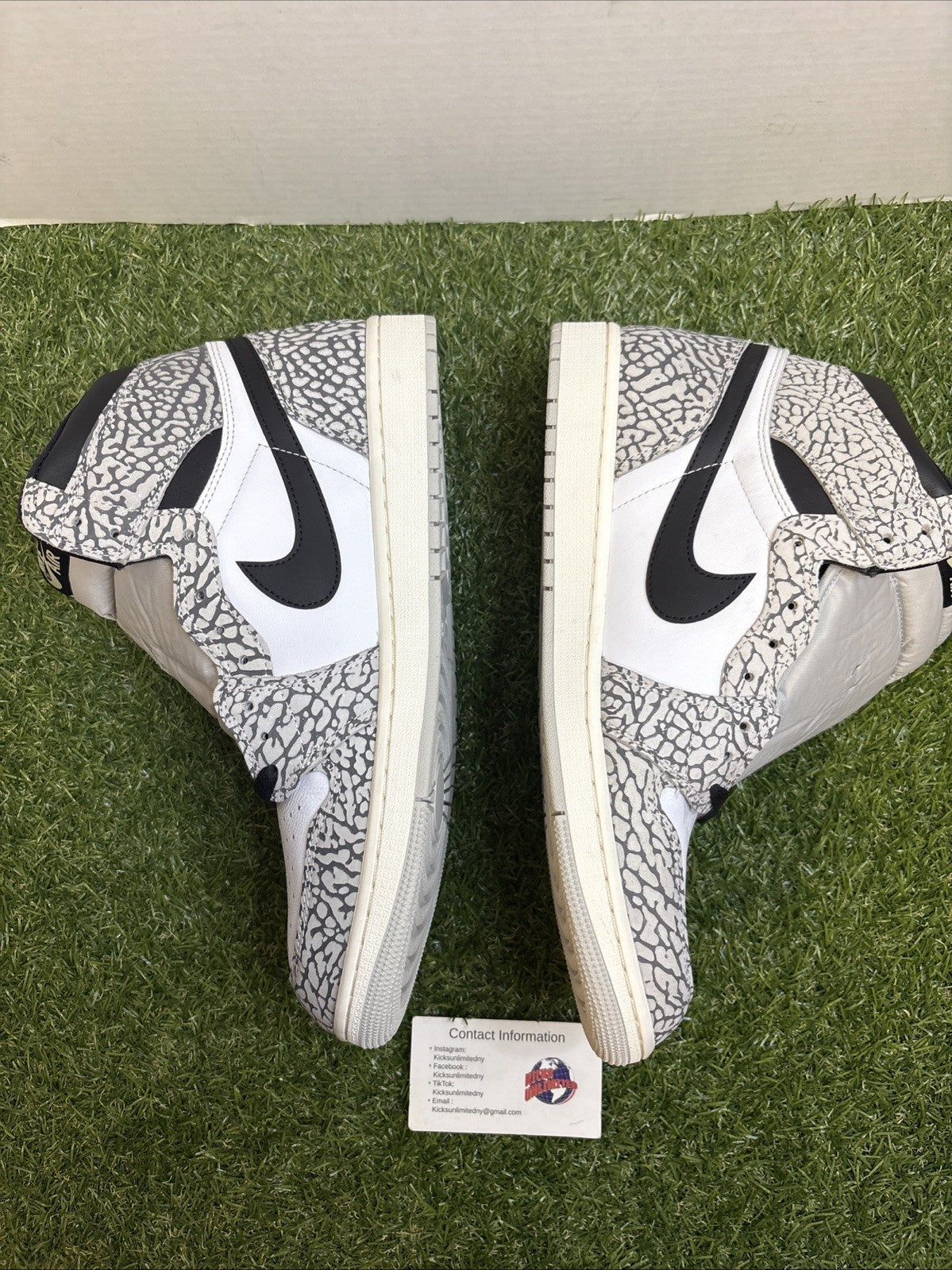 Size 12.5   Air Jordan 1 Retro OG High White Cement1