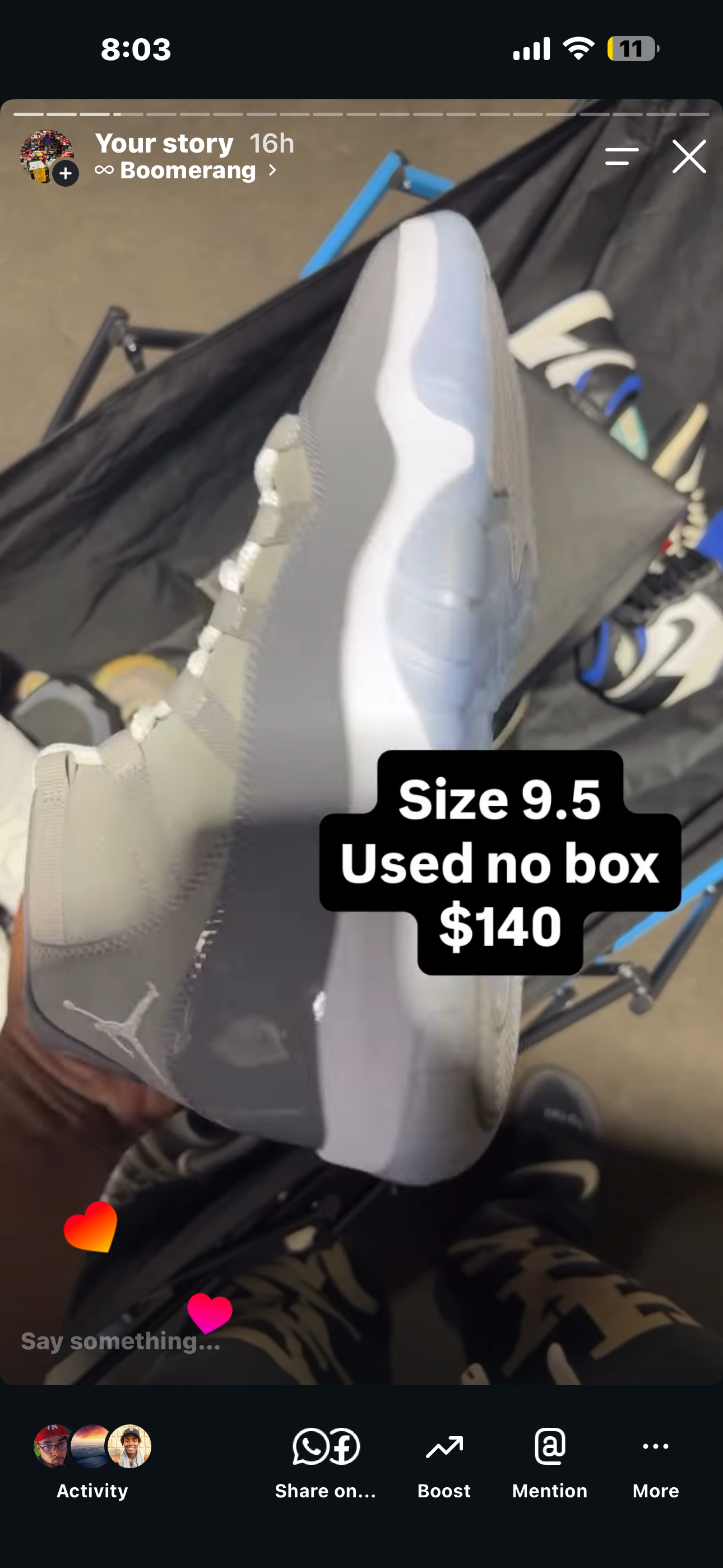 Jordan 11 cool grey high